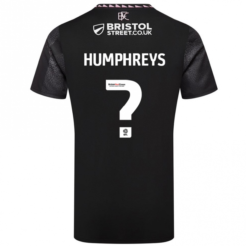 Niño Fútbol Camiseta Bashir Humphreys #0 Negro 2ª Equipación 2024/25