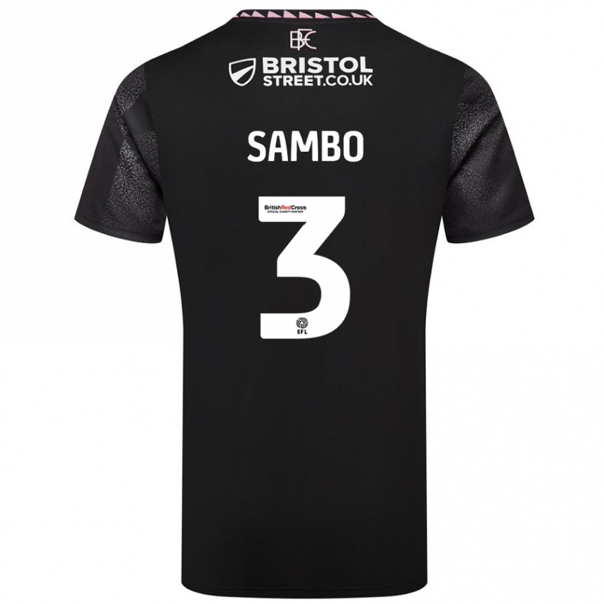 Niño Fútbol Camiseta Shurandy Sambo #3 Negro 2ª Equipación 2024/25