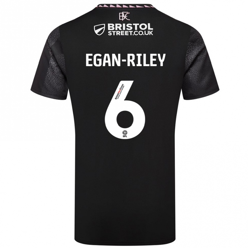 Niño Fútbol Camiseta Cj Egan-Riley #6 Negro 2ª Equipación 2024/25