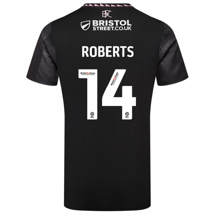 Niño Fútbol Camiseta Connor Roberts #14 Negro 2ª Equipación 2024/25