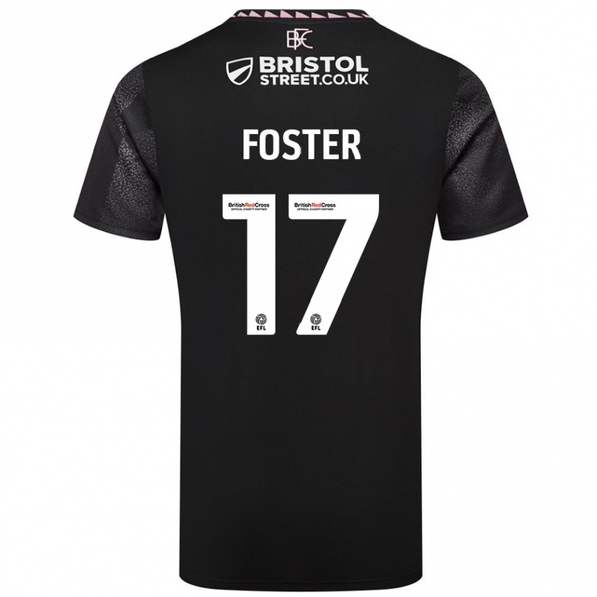 Niño Fútbol Camiseta Lyle Foster #17 Negro 2ª Equipación 2024/25