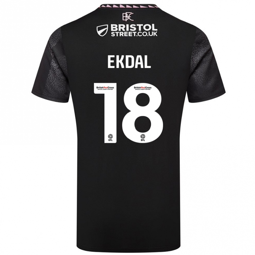 Niño Fútbol Camiseta Hjalmar Ekdal #18 Negro 2ª Equipación 2024/25