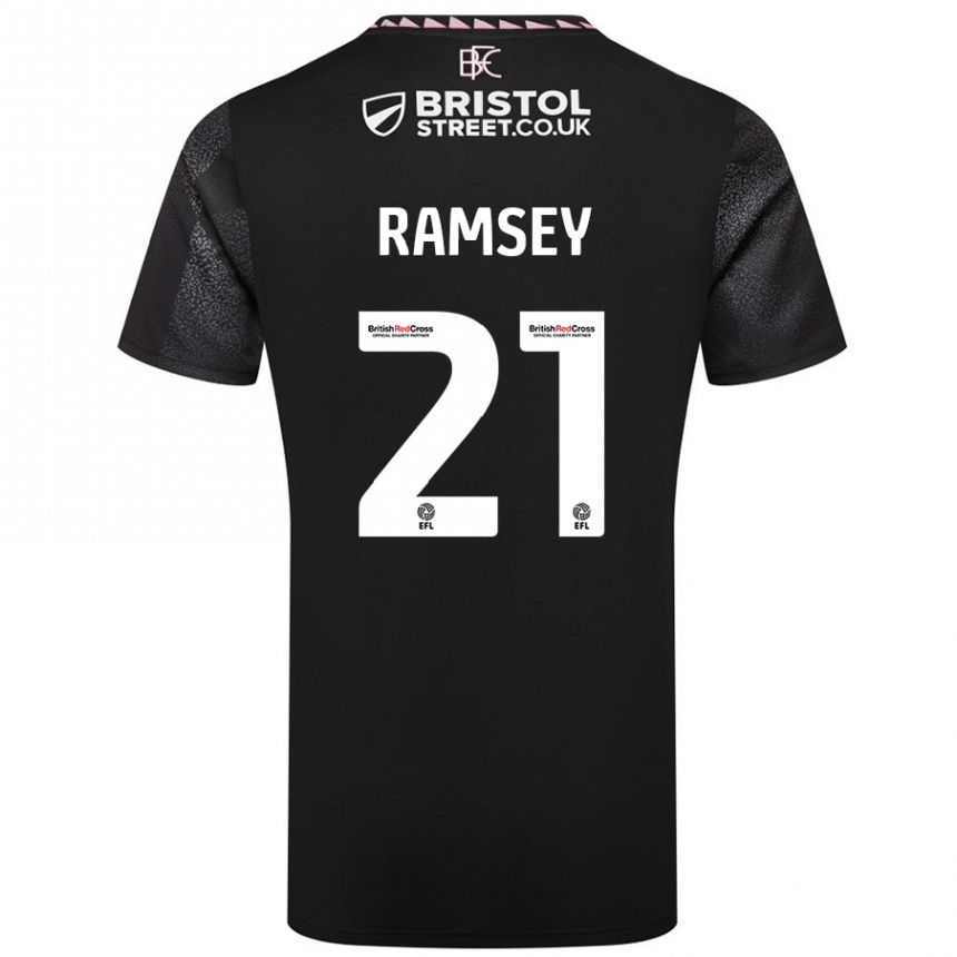 Niño Fútbol Camiseta Aaron Ramsey #21 Negro 2ª Equipación 2024/25