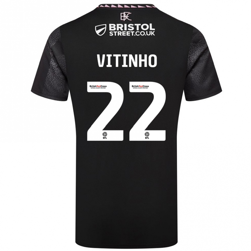 Niño Fútbol Camiseta Vitinho #22 Negro 2ª Equipación 2024/25