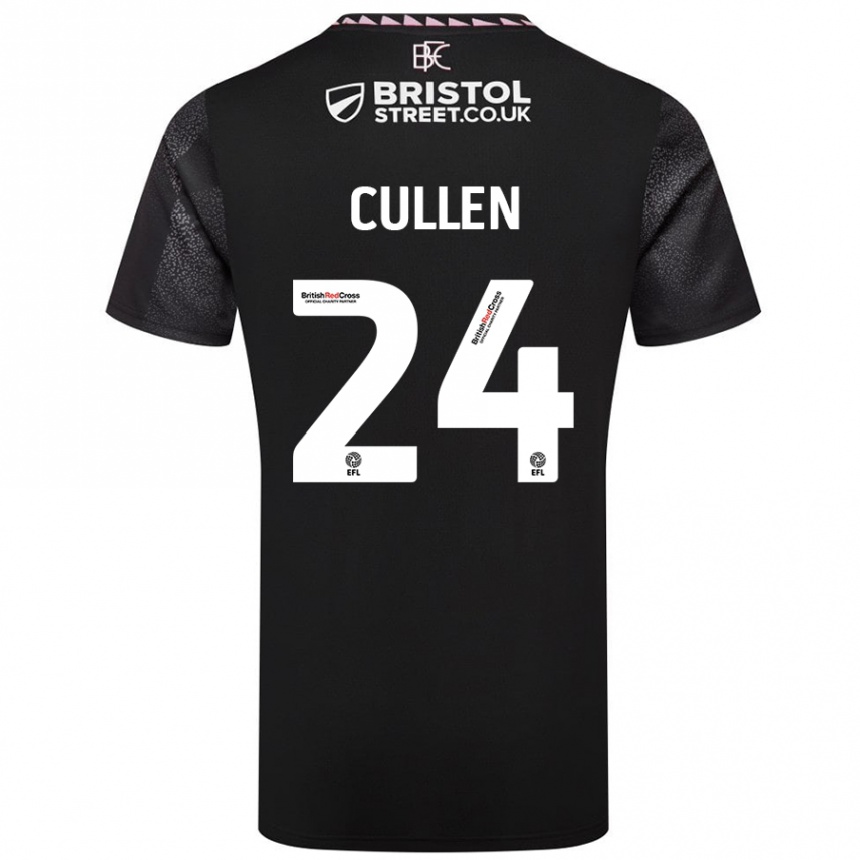 Niño Fútbol Camiseta Josh Cullen #24 Negro 2ª Equipación 2024/25