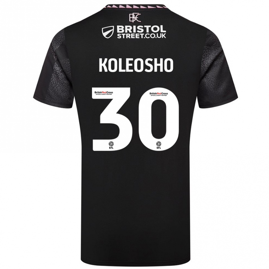 Niño Fútbol Camiseta Luca Koleosho #30 Negro 2ª Equipación 2024/25