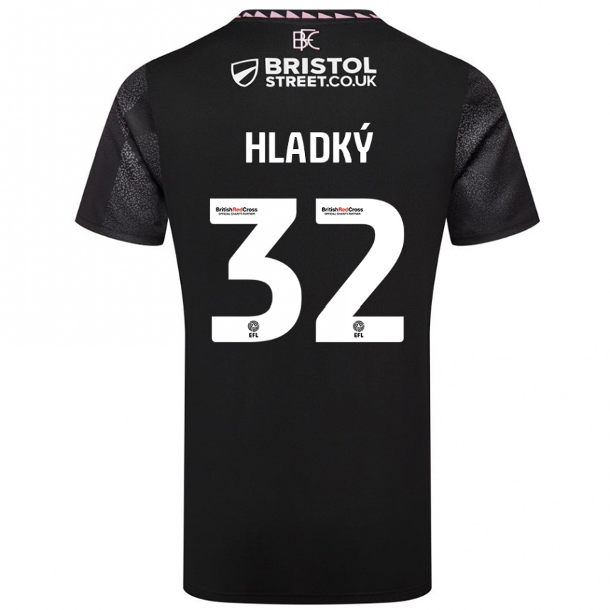 Niño Fútbol Camiseta Vaclav Hladky #32 Negro 2ª Equipación 2024/25