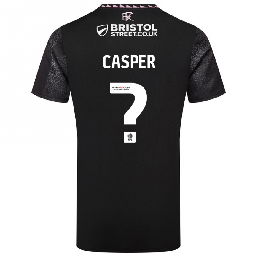 Niño Fútbol Camiseta Charlie Casper #0 Negro 2ª Equipación 2024/25