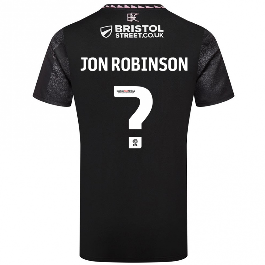 Niño Fútbol Camiseta Jon Ander Vilar Robinson #0 Negro 2ª Equipación 2024/25