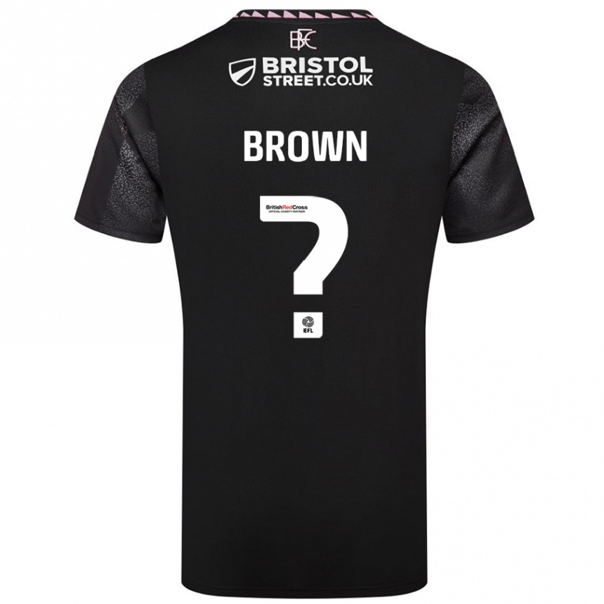 Niño Fútbol Camiseta Kian Brown #0 Negro 2ª Equipación 2024/25