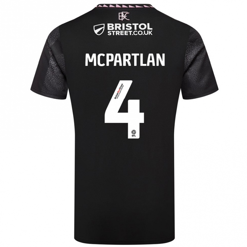 Niño Fútbol Camiseta Brenna Mcpartlan #4 Negro 2ª Equipación 2024/25