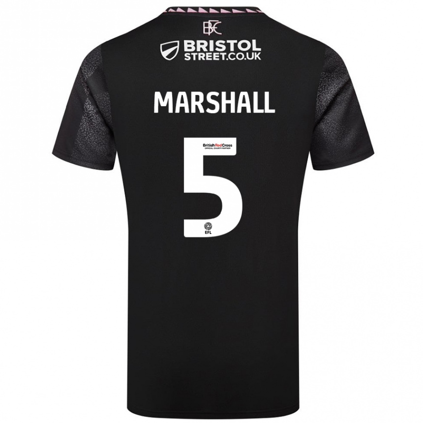 Niño Fútbol Camiseta Georgia Marshall #5 Negro 2ª Equipación 2024/25