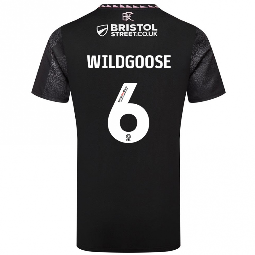 Niño Fútbol Camiseta Mikayla Wildgoose #6 Negro 2ª Equipación 2024/25