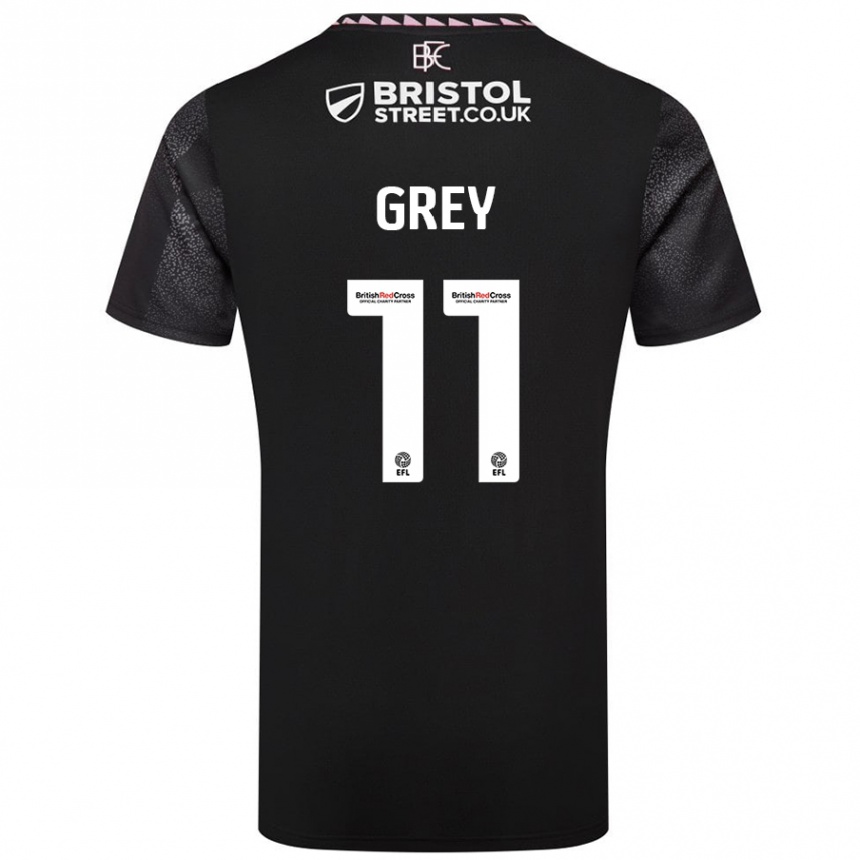 Niño Fútbol Camiseta Anna Grey #11 Negro 2ª Equipación 2024/25