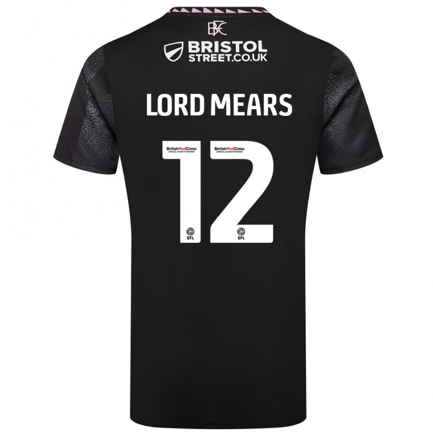 Niño Fútbol Camiseta Rhema Lord-Mears #12 Negro 2ª Equipación 2024/25