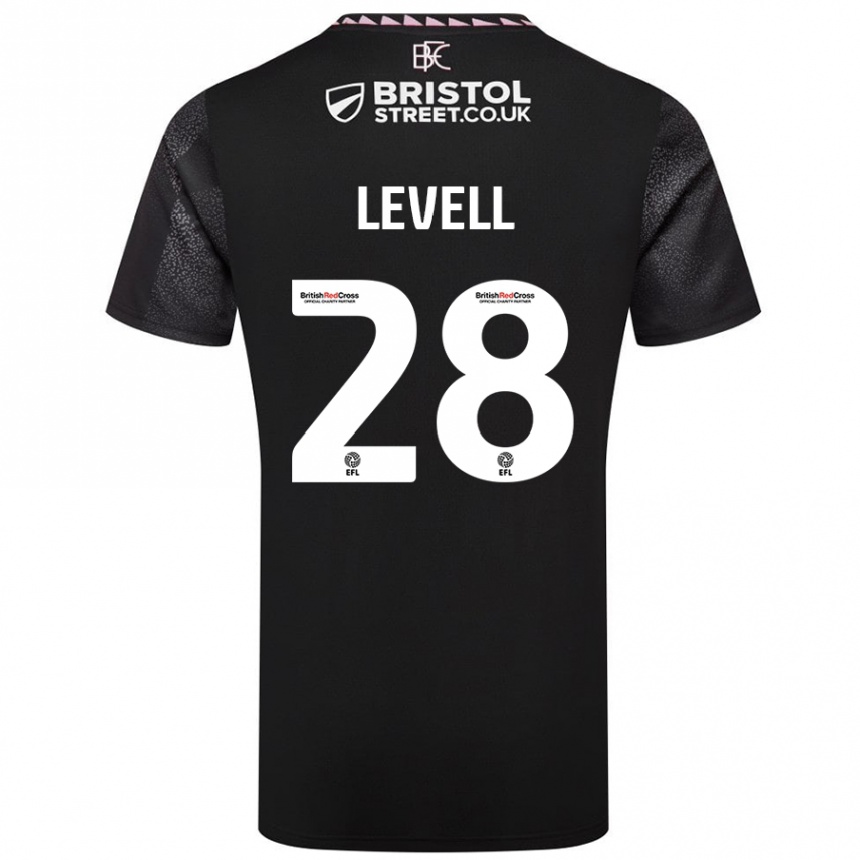 Niño Fútbol Camiseta Kirstie Levell #28 Negro 2ª Equipación 2024/25