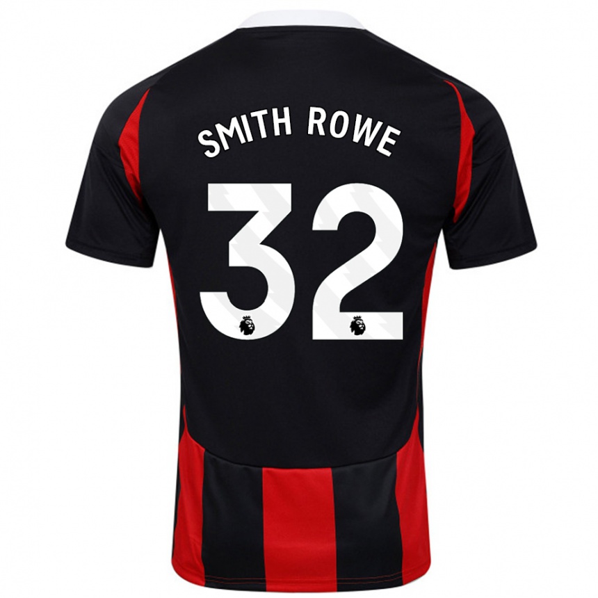 Niño Fútbol Camiseta Emile Smith Rowe #32 Negro Rojo 2ª Equipación 2024/25