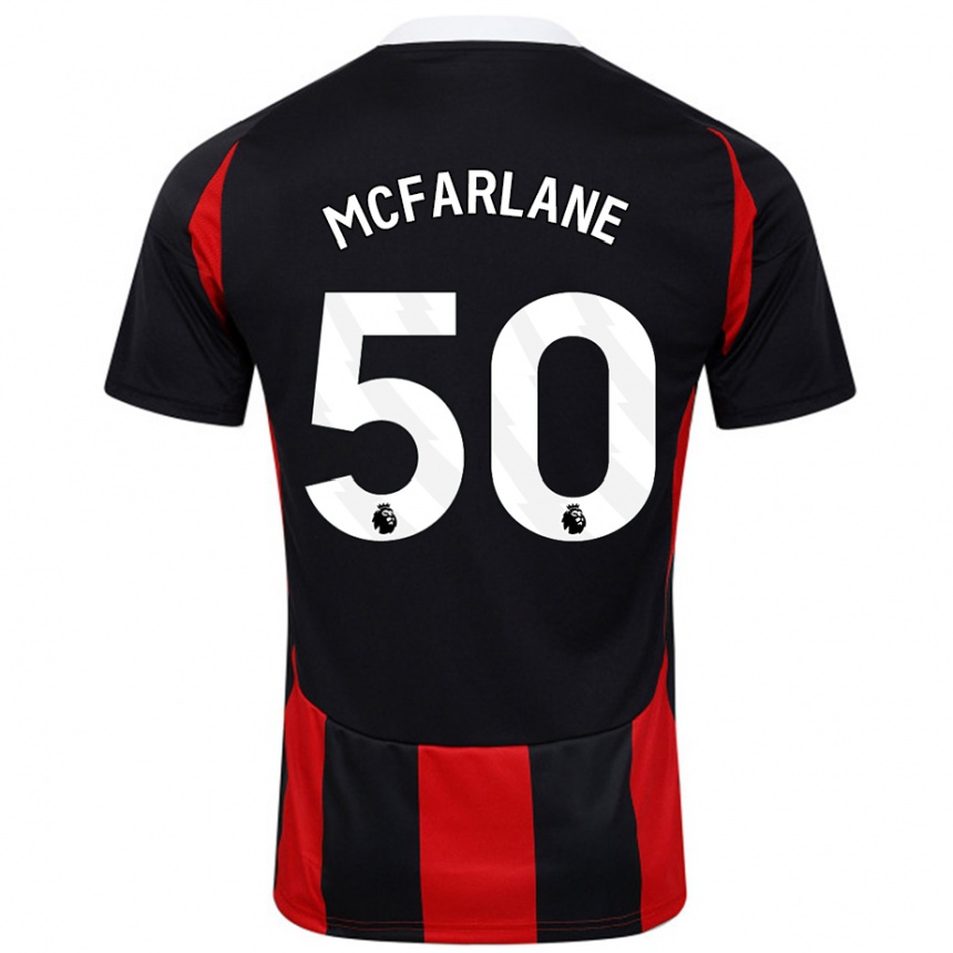 Niño Fútbol Camiseta Callum Mcfarlane #50 Negro Rojo 2ª Equipación 2024/25