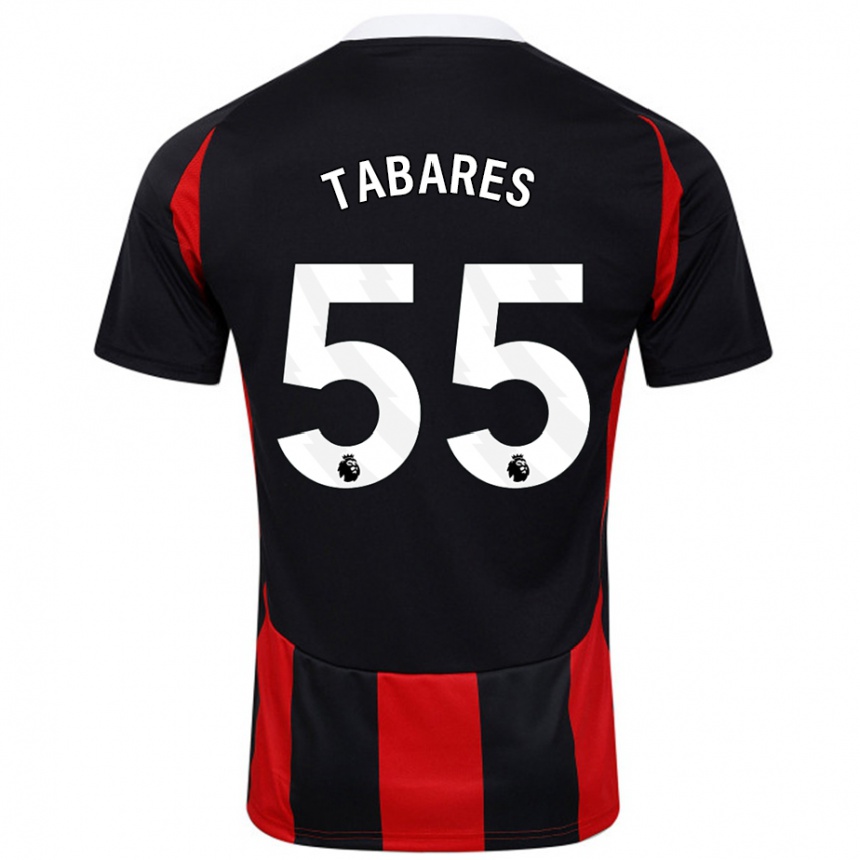 Niño Fútbol Camiseta Samuel Tabares #55 Negro Rojo 2ª Equipación 2024/25