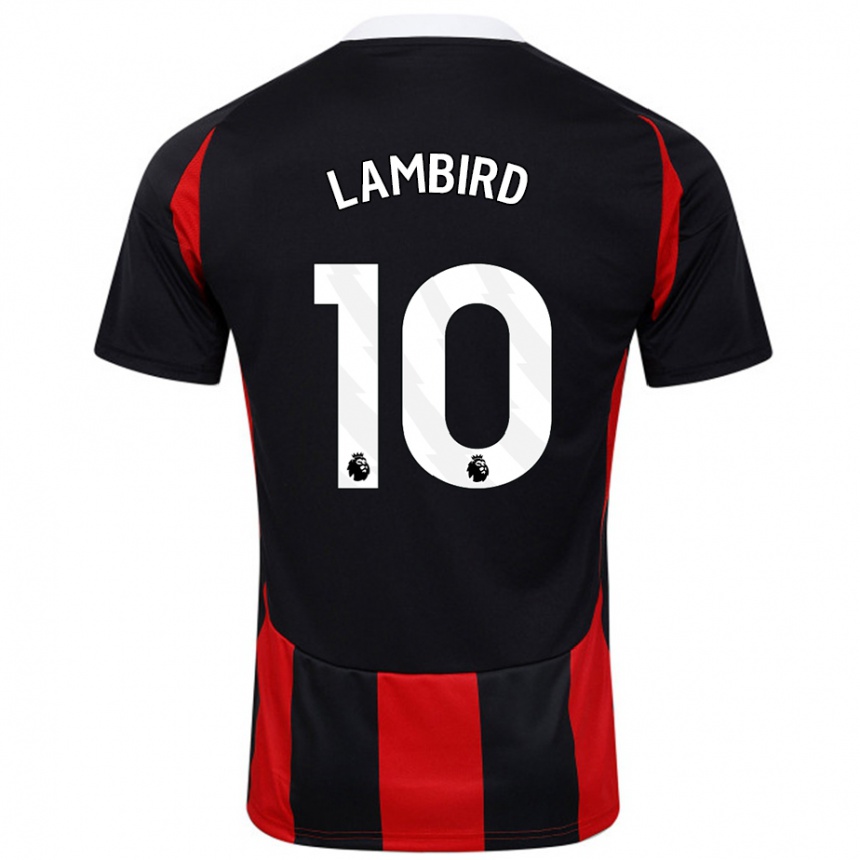 Niño Fútbol Camiseta Lilly Lambird #10 Negro Rojo 2ª Equipación 2024/25