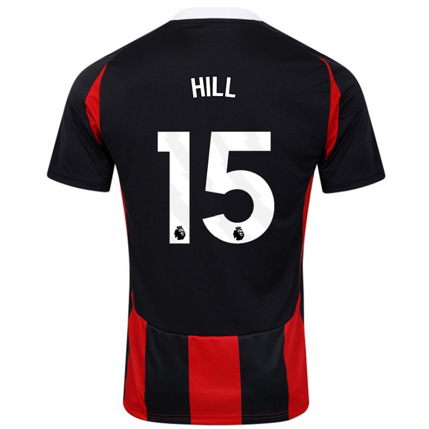 Niño Fútbol Camiseta Anisha Hill #15 Negro Rojo 2ª Equipación 2024/25