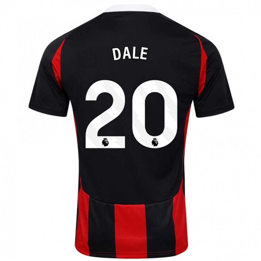 Niño Fútbol Camiseta Olivia Dale #20 Negro Rojo 2ª Equipación 2024/25