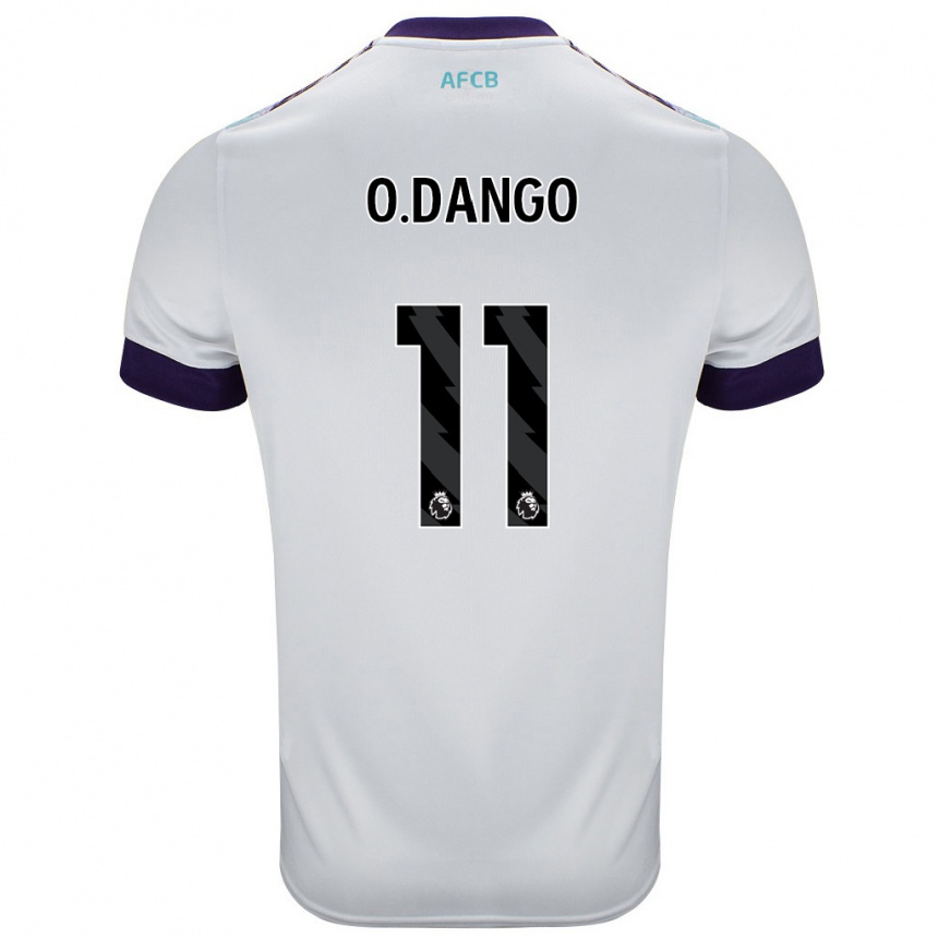 Niño Fútbol Camiseta Dango Ouattara #11 Blanco Verde Púrpura 2ª Equipación 2024/25