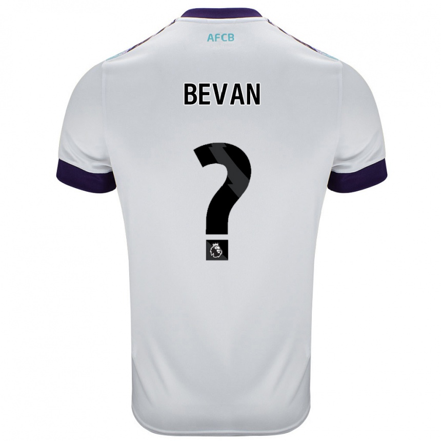 Niño Fútbol Camiseta Owen Bevan #0 Blanco Verde Púrpura 2ª Equipación 2024/25