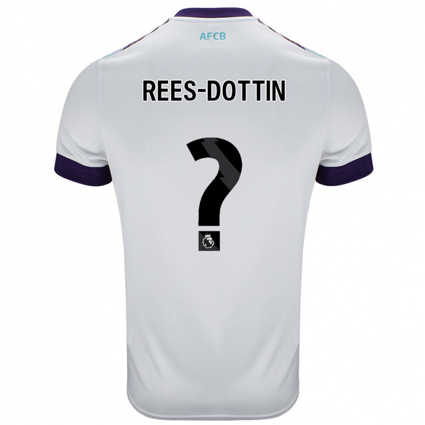 Niño Fútbol Camiseta Remy Rees-Dottin #0 Blanco Verde Púrpura 2ª Equipación 2024/25