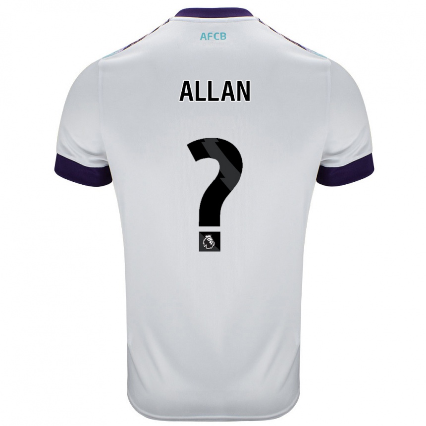 Niño Fútbol Camiseta Mack Allan #0 Blanco Verde Púrpura 2ª Equipación 2024/25