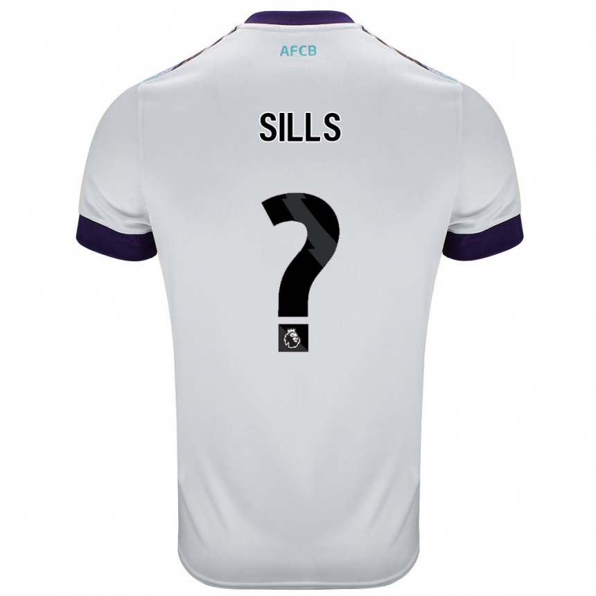 Niño Fútbol Camiseta Ethan Sills #0 Blanco Verde Púrpura 2ª Equipación 2024/25