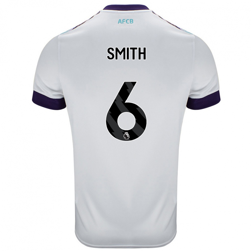 Niño Fútbol Camiseta Maisy Smith #6 Blanco Verde Púrpura 2ª Equipación 2024/25