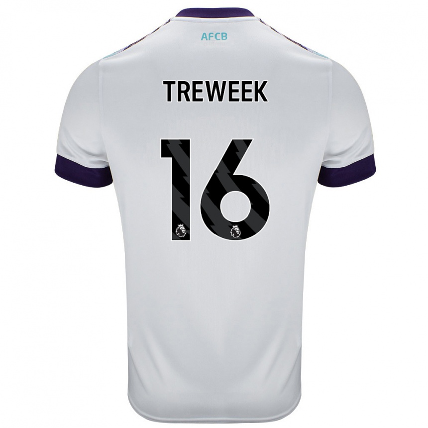 Niño Fútbol Camiseta Jess Treweek #16 Blanco Verde Púrpura 2ª Equipación 2024/25