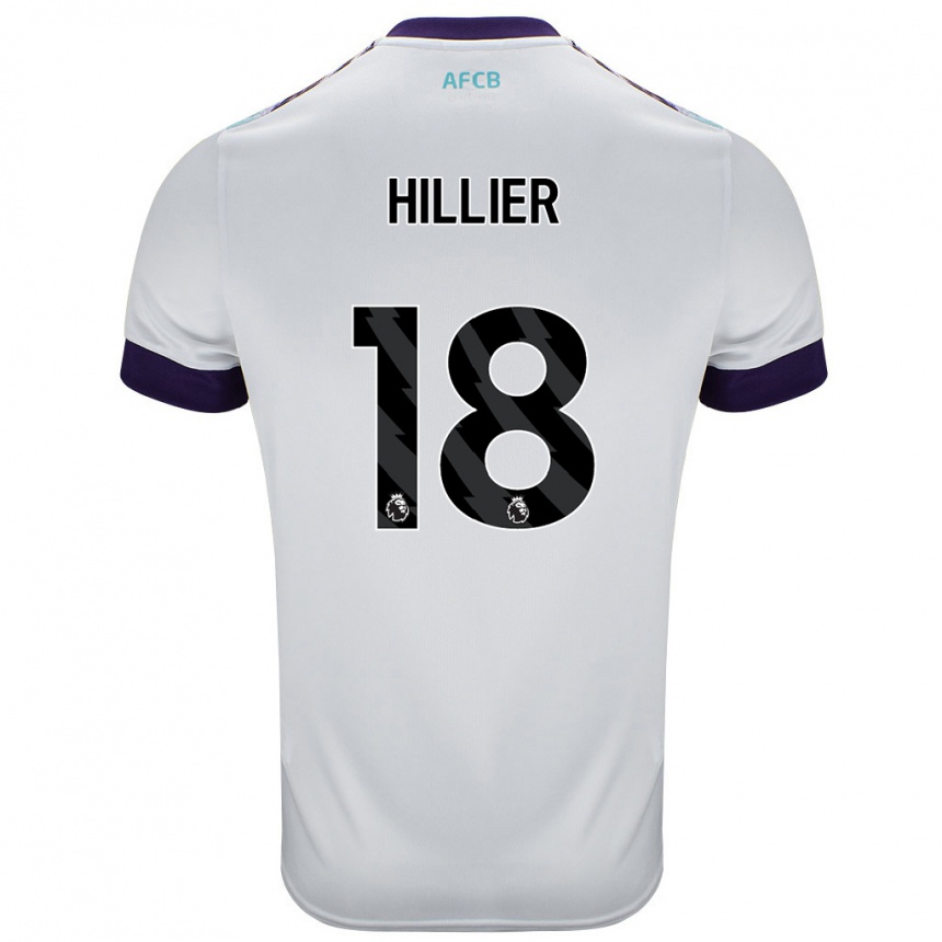 Niño Fútbol Camiseta Gemma Hillier #18 Blanco Verde Púrpura 2ª Equipación 2024/25