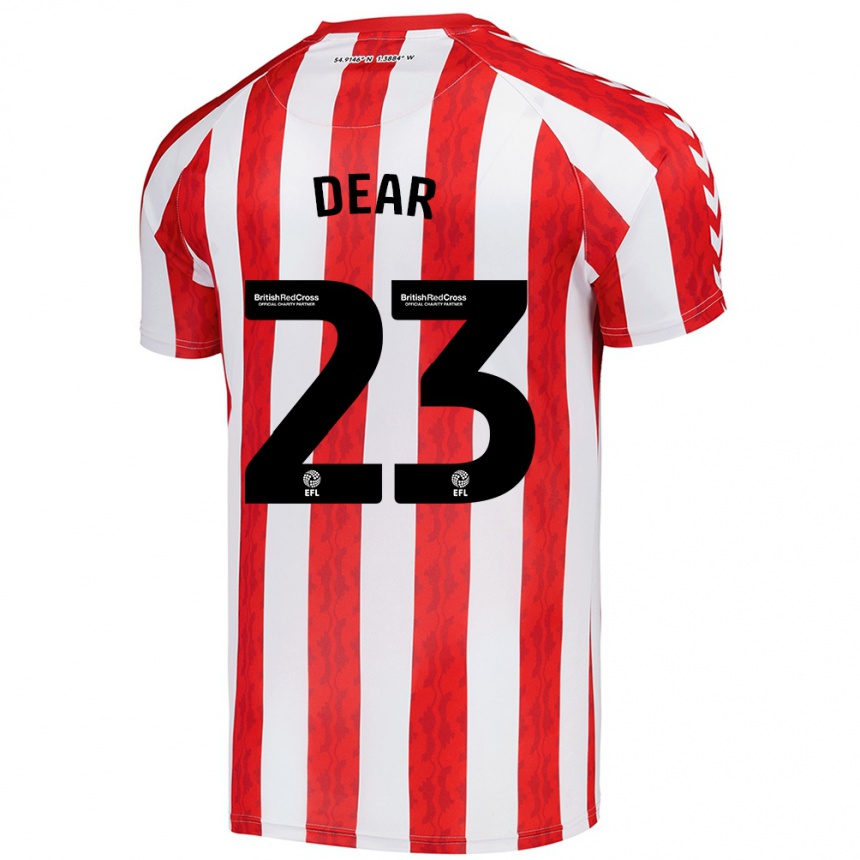 Hombre Fútbol Camiseta Jenna Dear #23 Rojo Blanco 1ª Equipación 2024/25