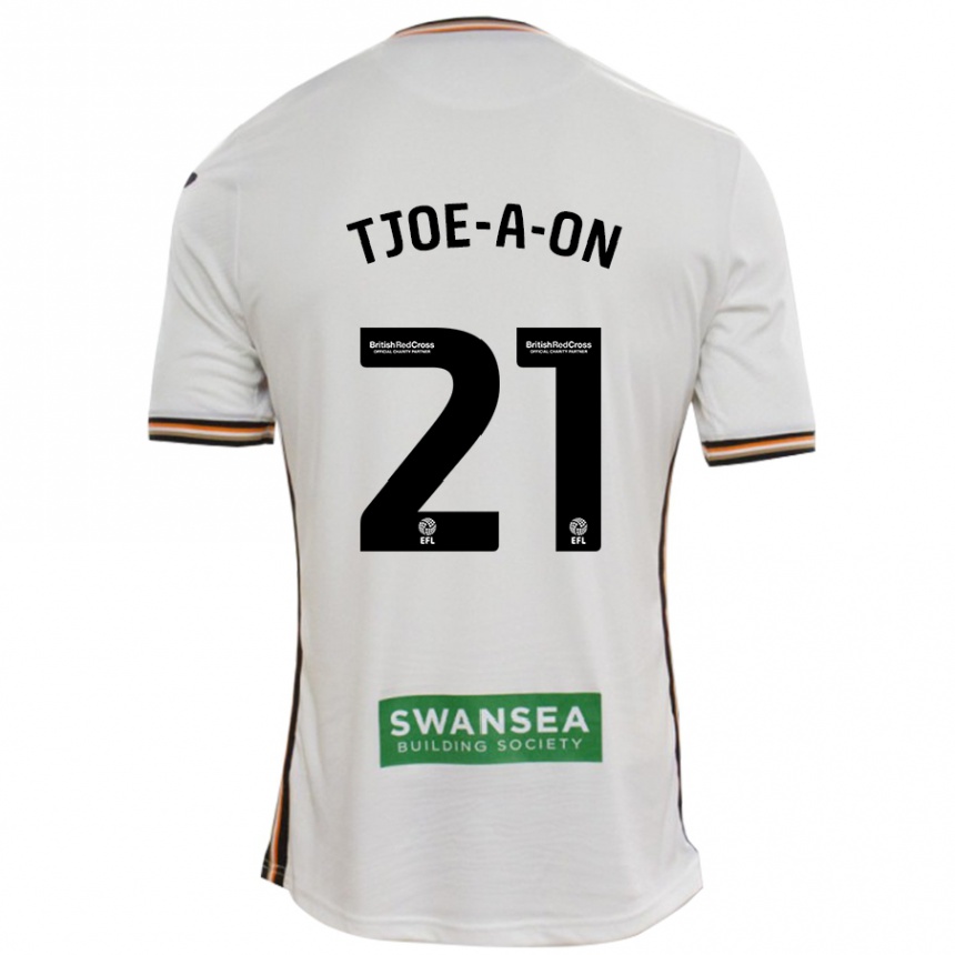 Hombre Fútbol Camiseta Nathan Tjoe-A-On #21 Blanco 1ª Equipación 2024/25