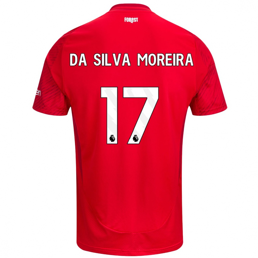 Hombre Fútbol Camiseta Eric Da Silva Moreira #17 Rojo Blanco 1ª Equipación 2024/25