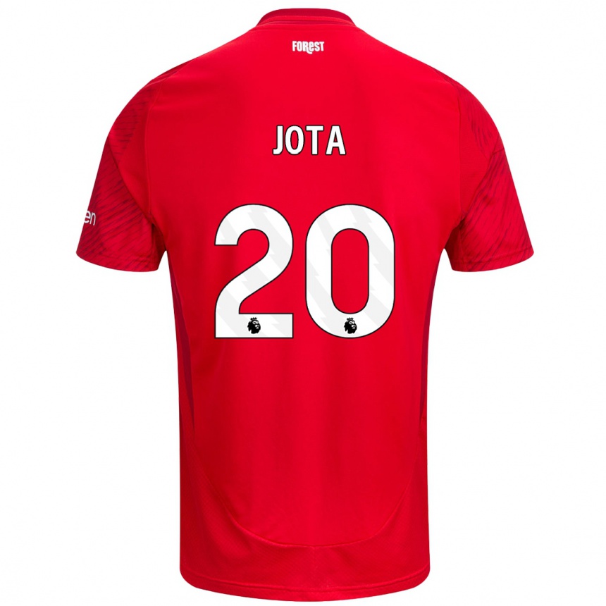 Hombre Fútbol Camiseta Jota Silva #20 Rojo Blanco 1ª Equipación 2024/25