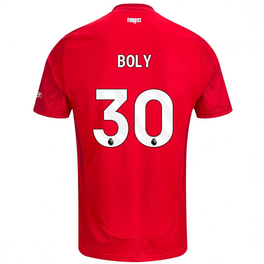 Hombre Fútbol Camiseta Willy Boly #30 Rojo Blanco 1ª Equipación 2024/25