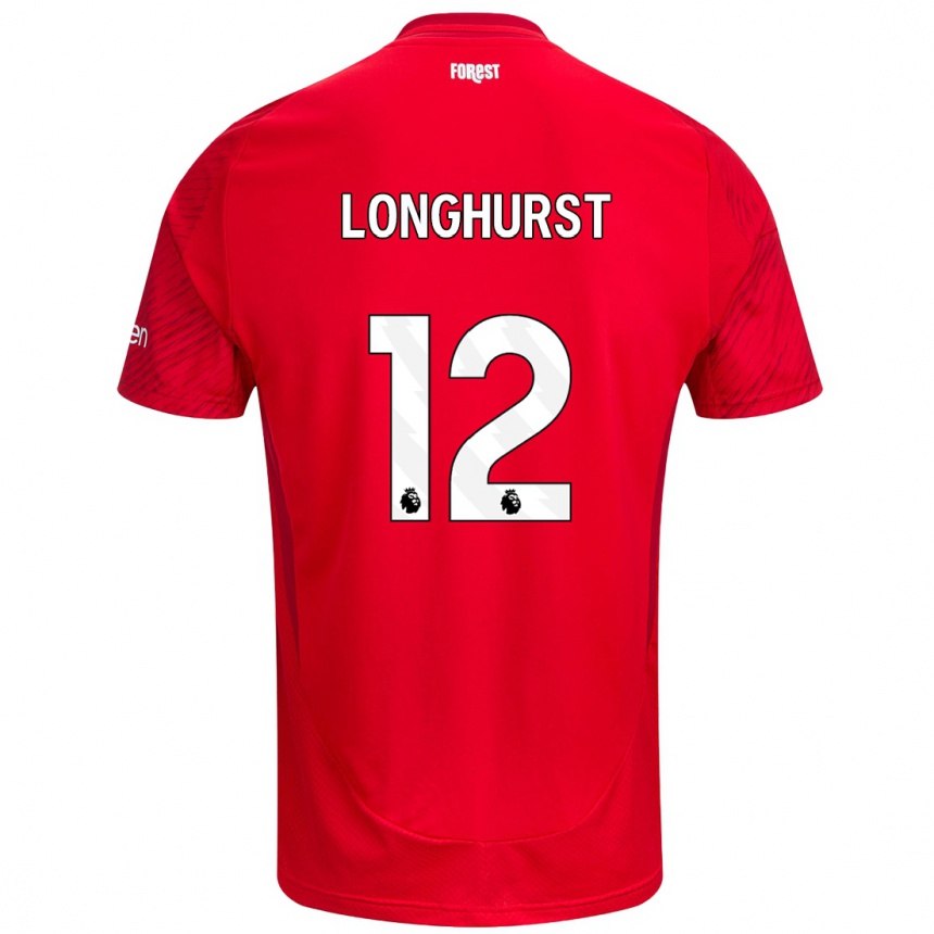 Hombre Fútbol Camiseta Kate Longhurst #12 Rojo Blanco 1ª Equipación 2024/25