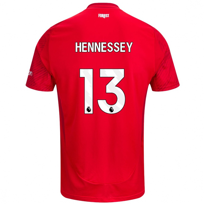 Hombre Fútbol Camiseta Wayne Hennessey #13 Rojo Blanco 1ª Equipación 2024/25