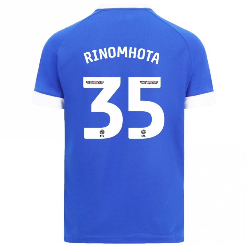 Hombre Fútbol Camiseta Andy Rinomhota #35 Azul Cielo 1ª Equipación 2024/25