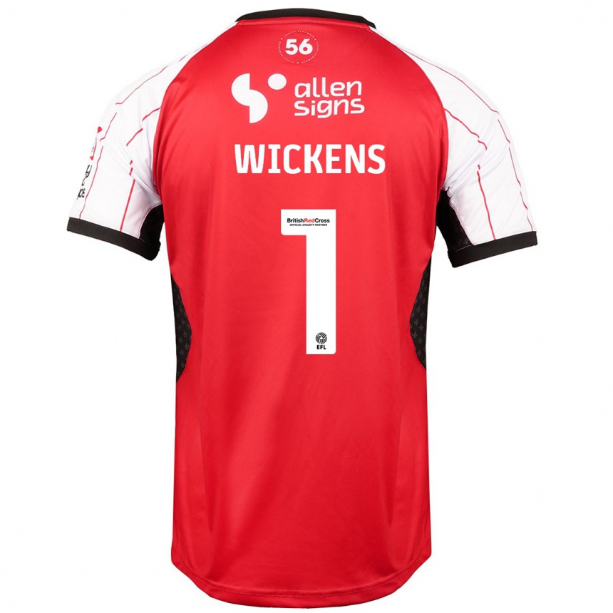 Hombre Fútbol Camiseta George Wickens #1 Blanco 1ª Equipación 2024/25