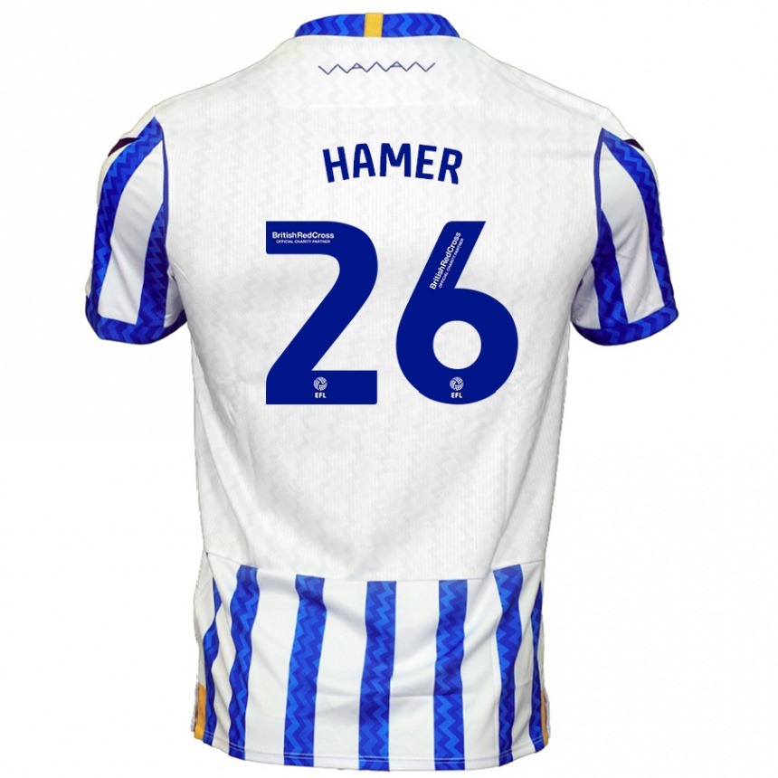 Hombre Fútbol Camiseta Ben Hamer #26 Azul Blanco 1ª Equipación 2024/25