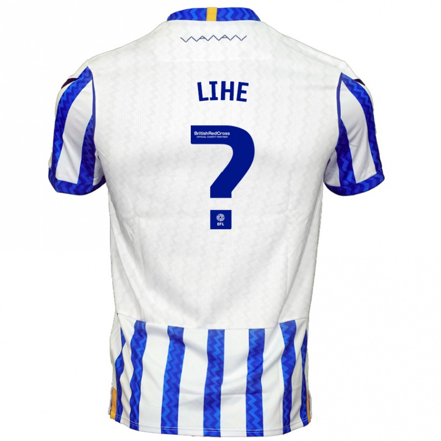 Hombre Fútbol Camiseta Harris Lihe #0 Azul Blanco 1ª Equipación 2024/25