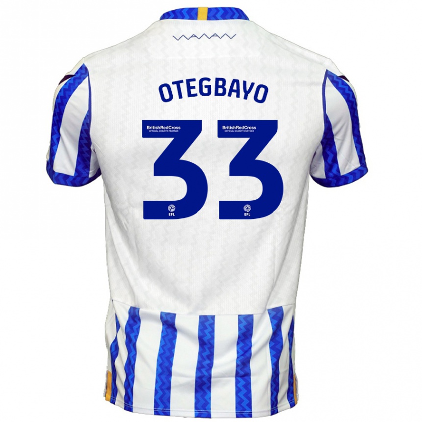 Hombre Fútbol Camiseta Gabriel Otegbayo #33 Azul Blanco 1ª Equipación 2024/25