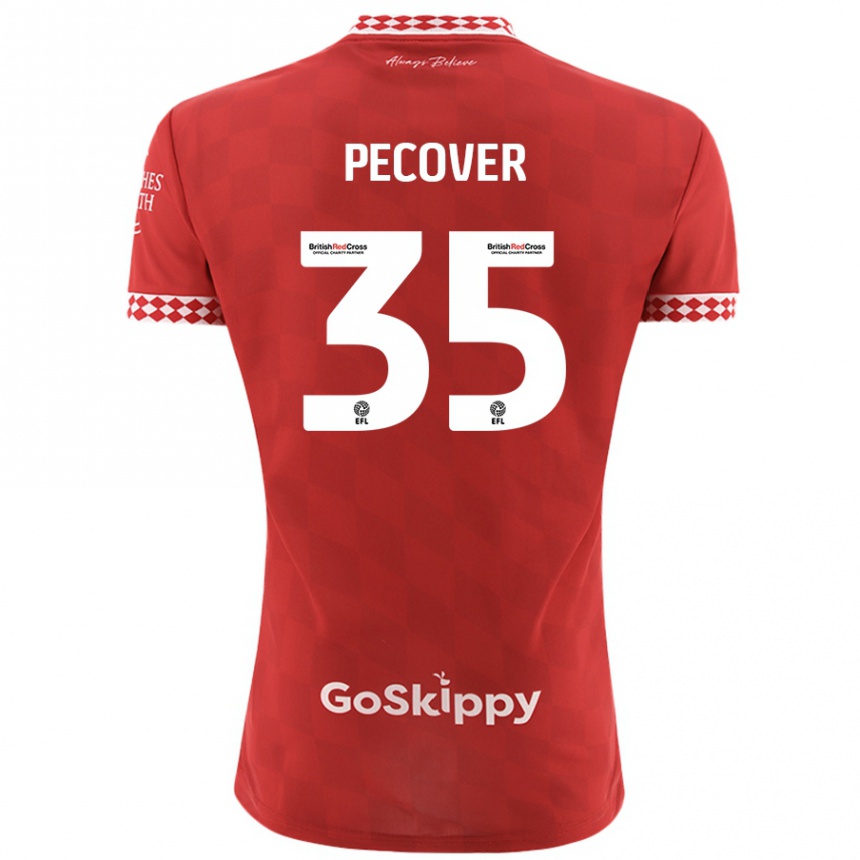 Hombre Fútbol Camiseta Leo Pecover #35 Rojo 1ª Equipación 2024/25