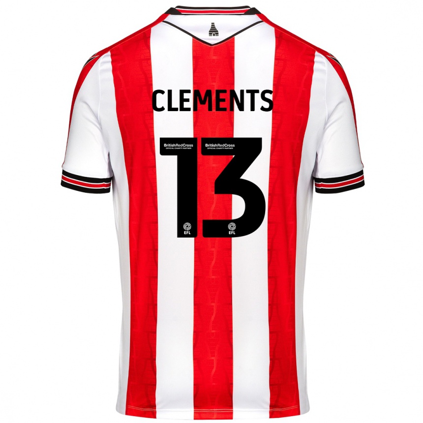 Hombre Fútbol Camiseta Daisy Clements #13 Rojo Blanco 1ª Equipación 2024/25