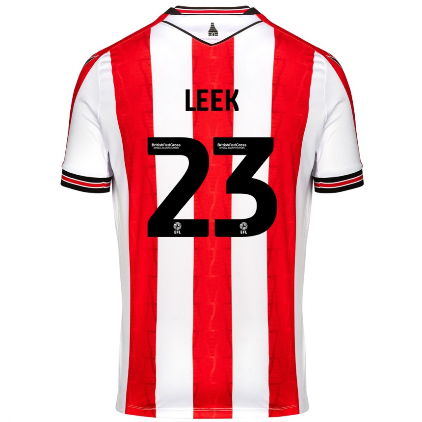 Hombre Fútbol Camiseta Ellie Leek #23 Rojo Blanco 1ª Equipación 2024/25