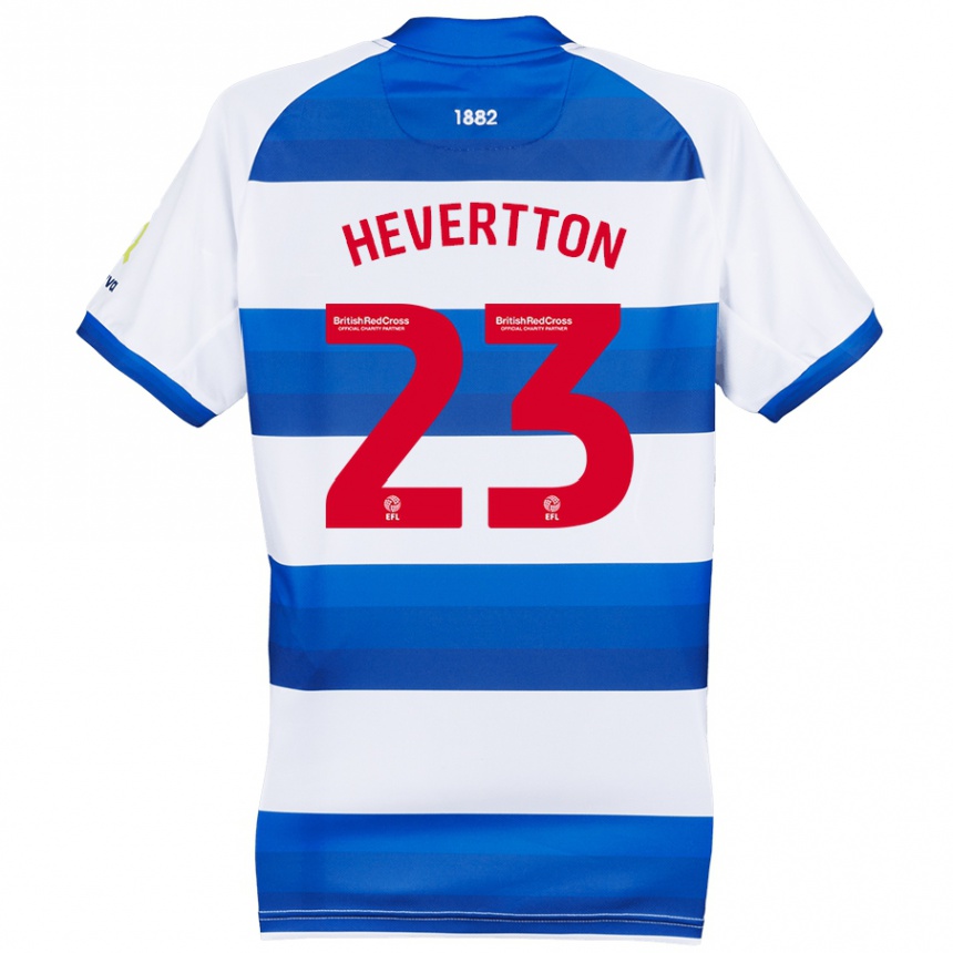 Hombre Fútbol Camiseta Hevertton #23 Blanco Azul 1ª Equipación 2024/25